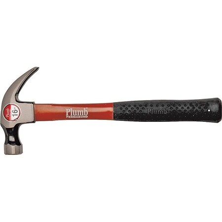 Plumb Hammer, 16 oz Head, Regular, Curved Claw Head, 13 in OAL 11406